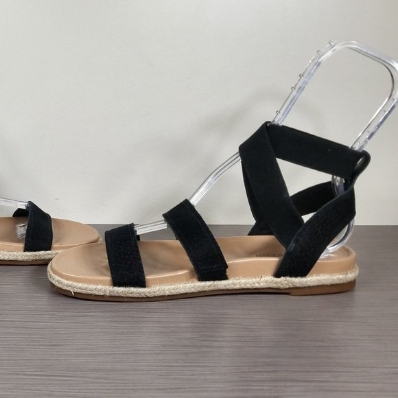 Lucky Brand Dilane Canyon Sandals, Black Embossed Nubuck, Womens Size 6.5 - Picture 6 of 10